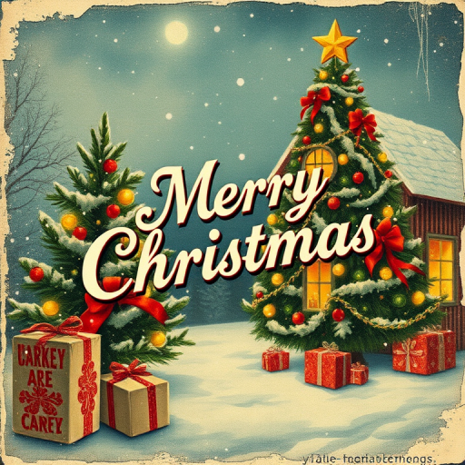 vintage merry christmas image
