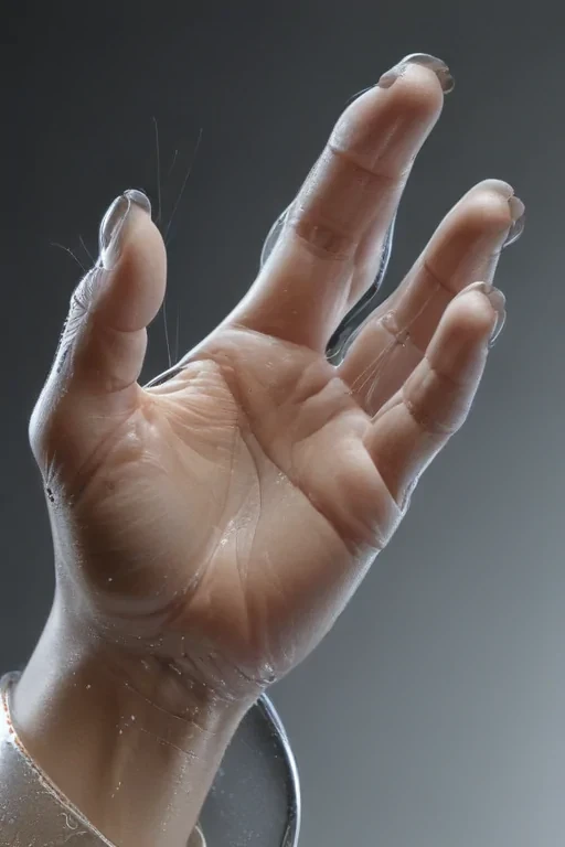 transparent praying hands