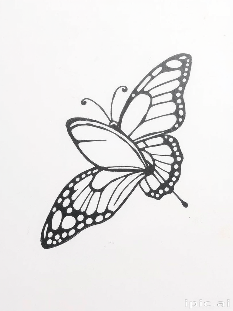 butterfly drawing outline
