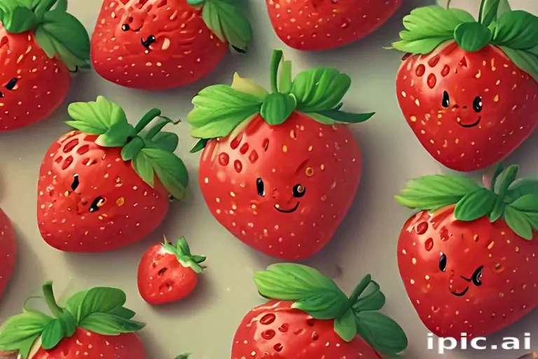 cute strawberry background