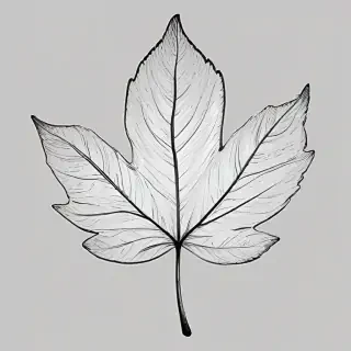 black and white leaf clip art