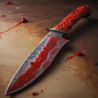 bloody knife aesthetic