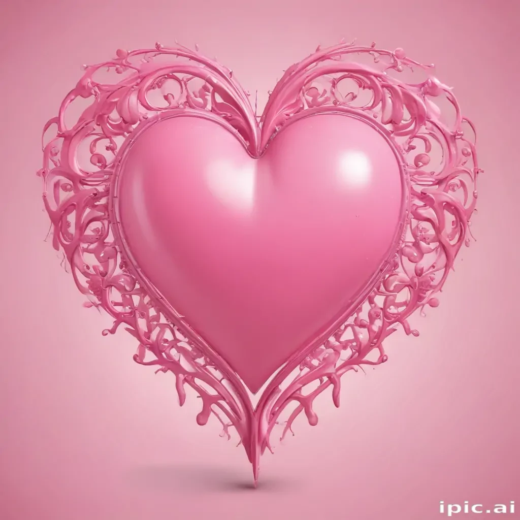 pink heart clipart
