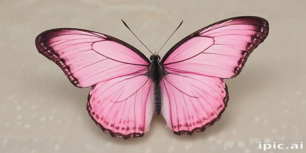 Beautifully Preserved Pink Butterfly with Intricate Wing Patterns ...