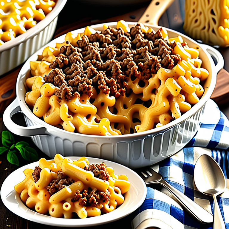 mac n cheese with ground beef