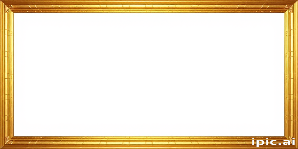 rectangle gold frame png