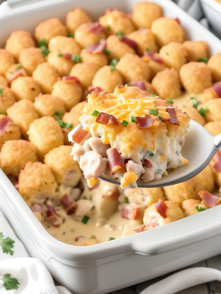 chicken bacon ranch tater tot casserole
