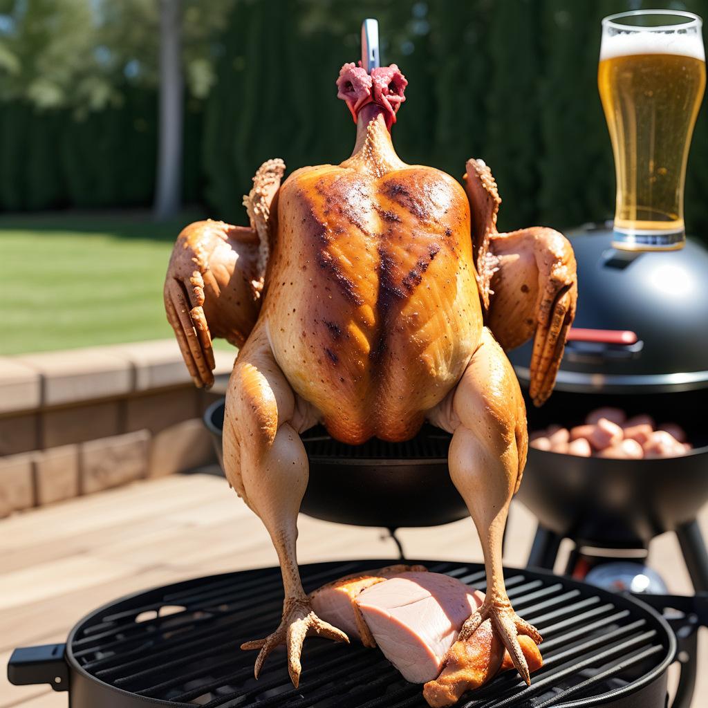 beer can chicken on a pellet grill