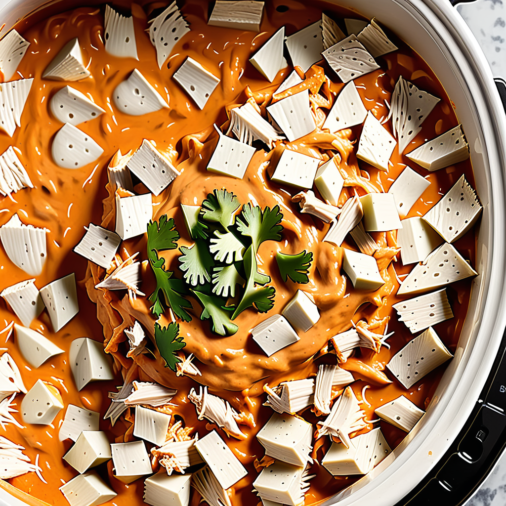 slow cooker buffalo chicken dip with raw chicken