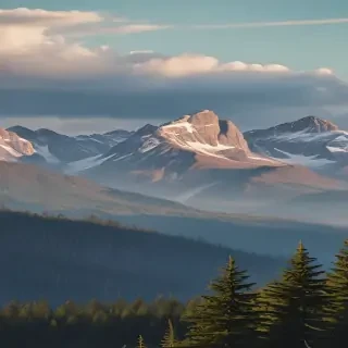 mountainous background