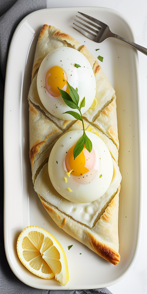 egg dish with a lemon turnover
