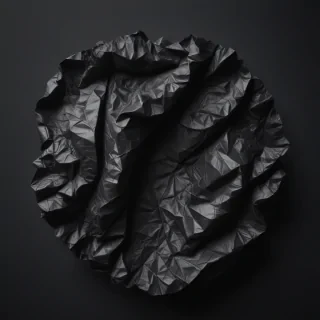 crumpled black paper