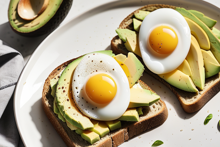 avocado toast with egg calories