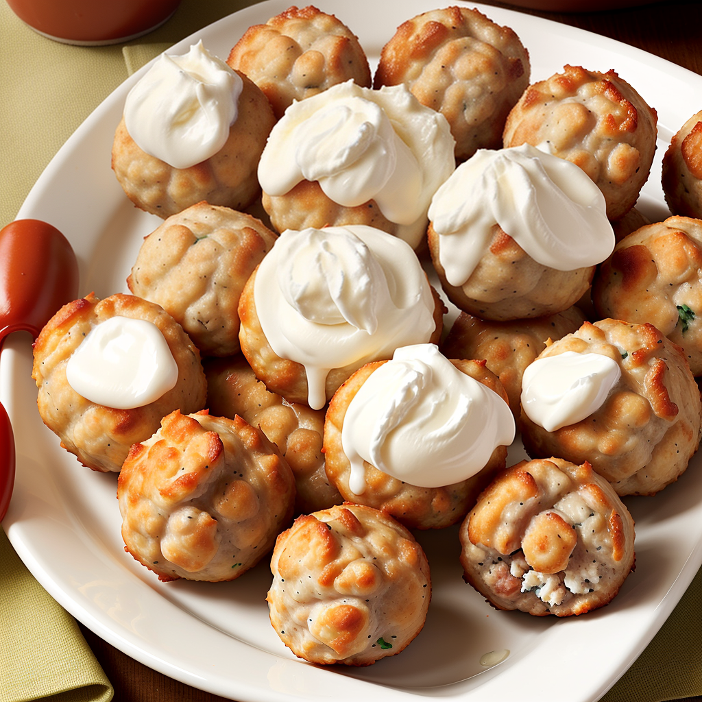 red lobster sausage balls with cream cheese