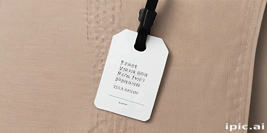 clothing tag mockup
