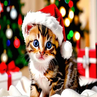 pictures of cats for christmas