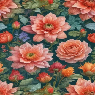 color drawing flowers