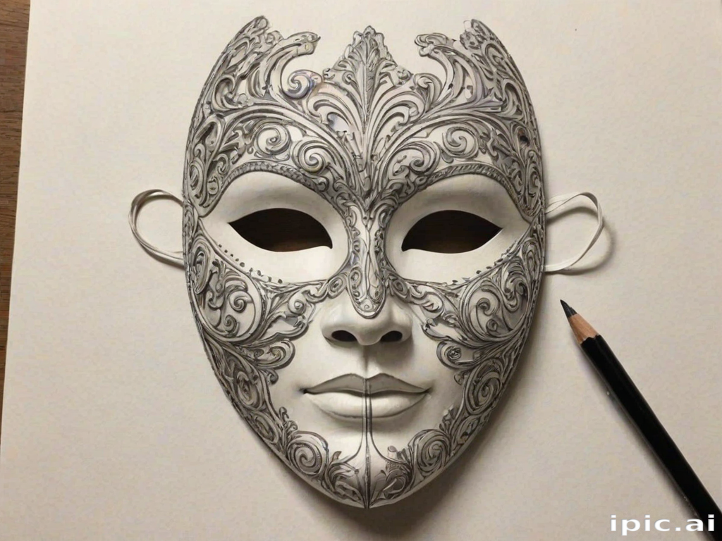drawing of a mask