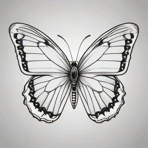 outline drawing of a butterfly