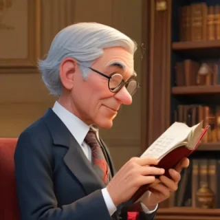 cartoon of reading