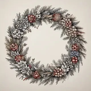 wreath drawing