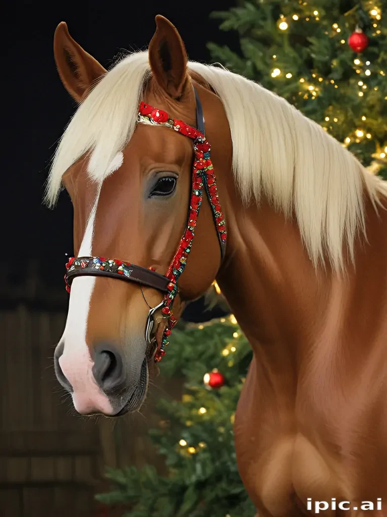 pictures of christmas horses