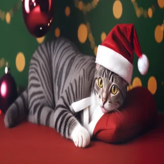 cat christmas wallpaper