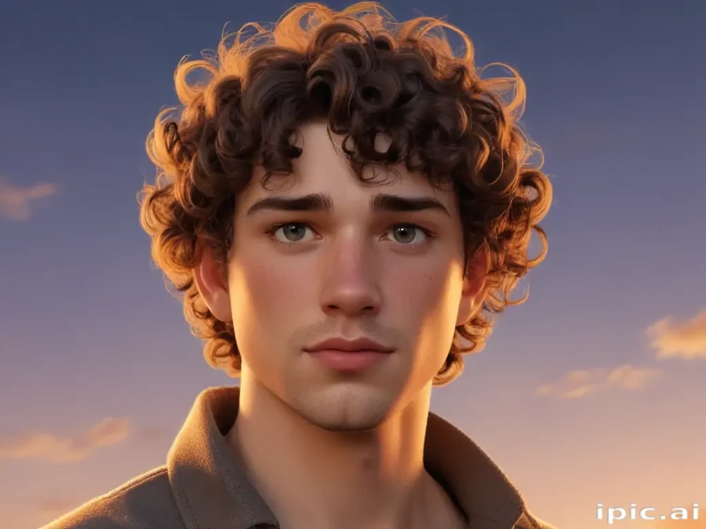 popular male cartoon characters with curly hair