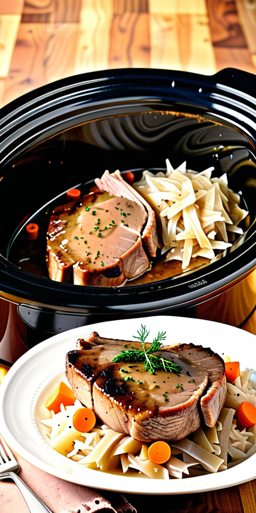 crock pot pork chops and sauerkraut