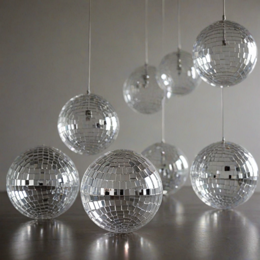 transparent disco balls