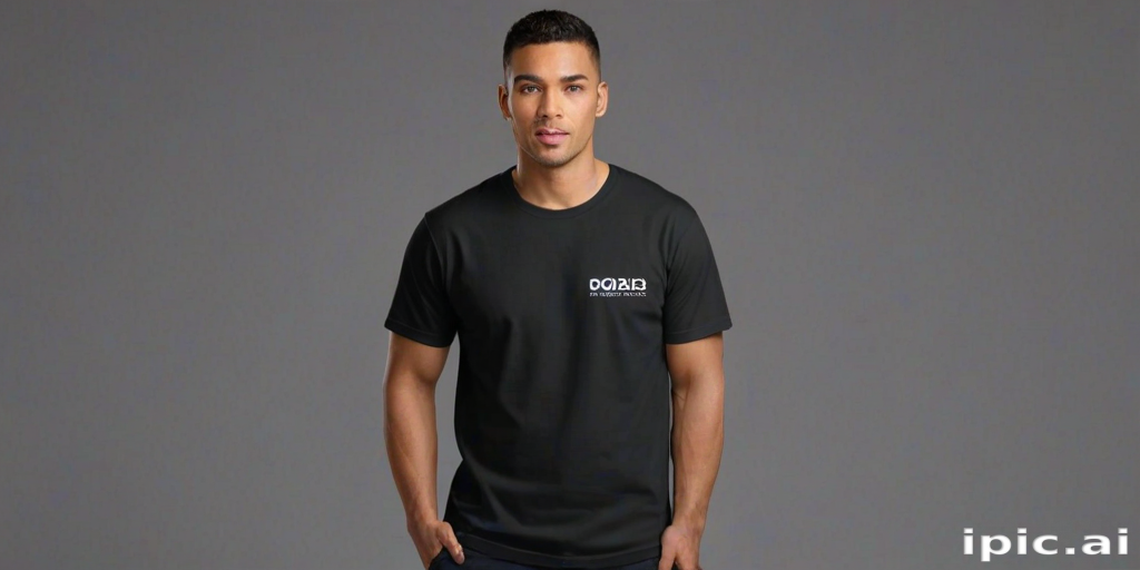 black t-shirt mockup