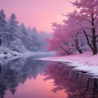 pink winter background