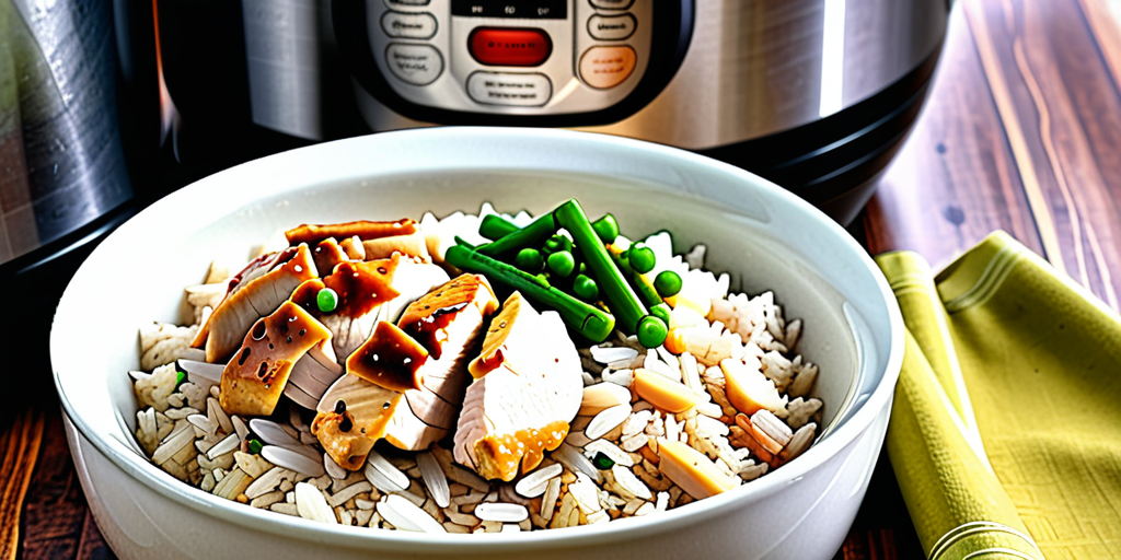 chicken and rice in rice cooker