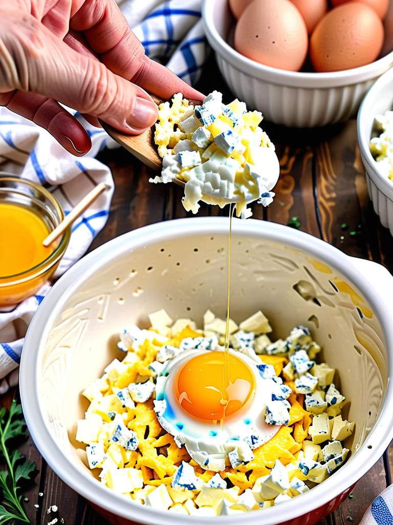 adding cottage cheese to eggs