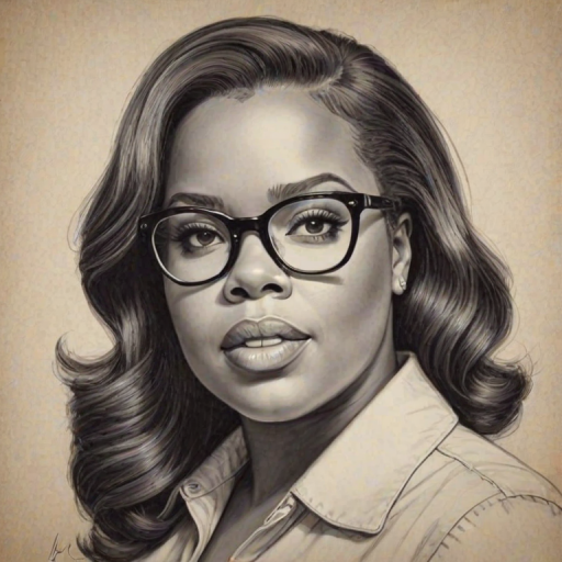 Fetching Amber Riley, pencil sketch, portrait of Magnificent woman 1964s in glasses, hair style beatnik, outline, clear lines, fine lines, 8k