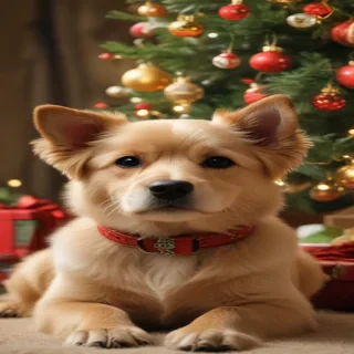 christmas wallpaper dog