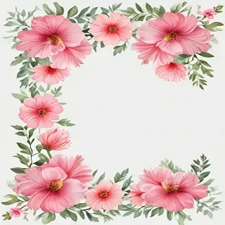 flower transparent border
