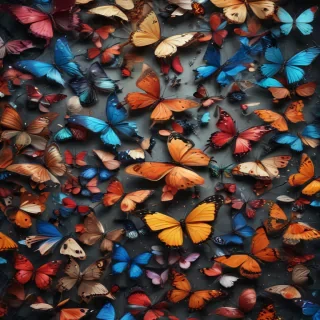 background with butterflies