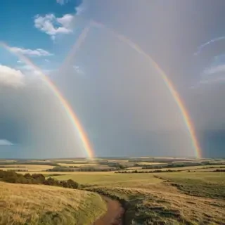 pastel coloured rainbow