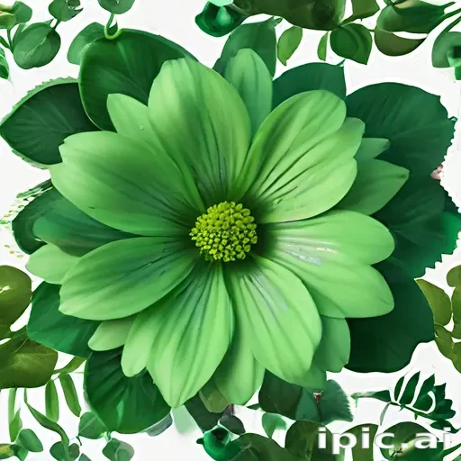 green flower png