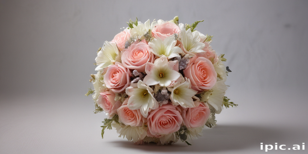 Beautiful Floral Bouquet Featuring Pink Roses and White Lilies in Harmony