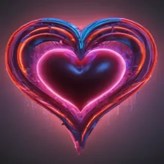 neon heart png