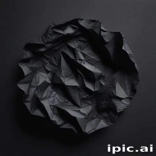 crumpled black paper