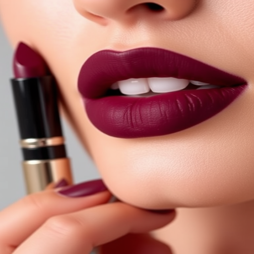 Velvet-matte plum lips, called "Mulberry Wine," provide a rich, deep color and a soft, velvety texture that feels lightweight on the lips