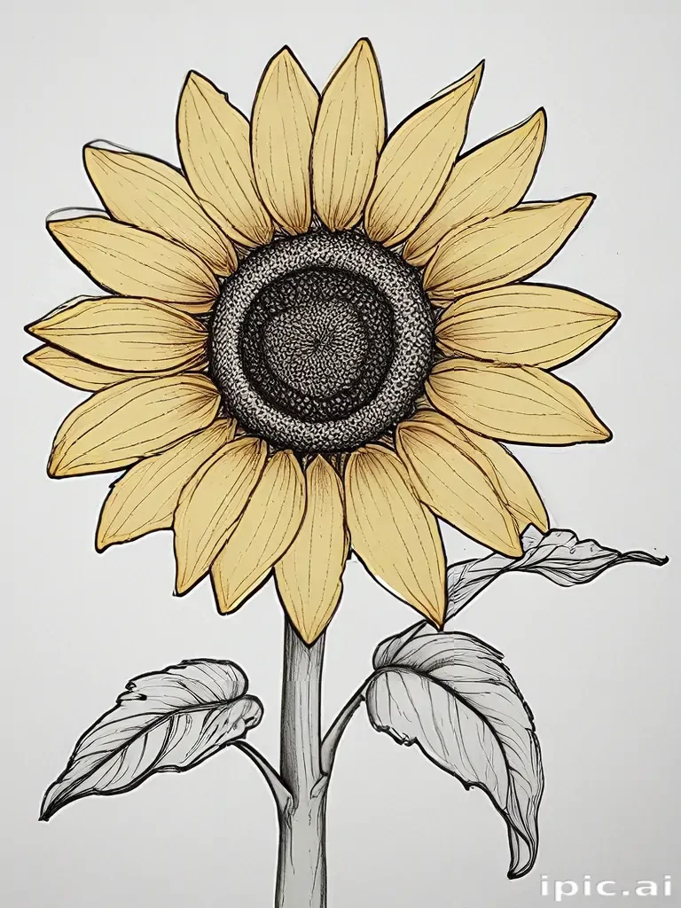 sunflower outline