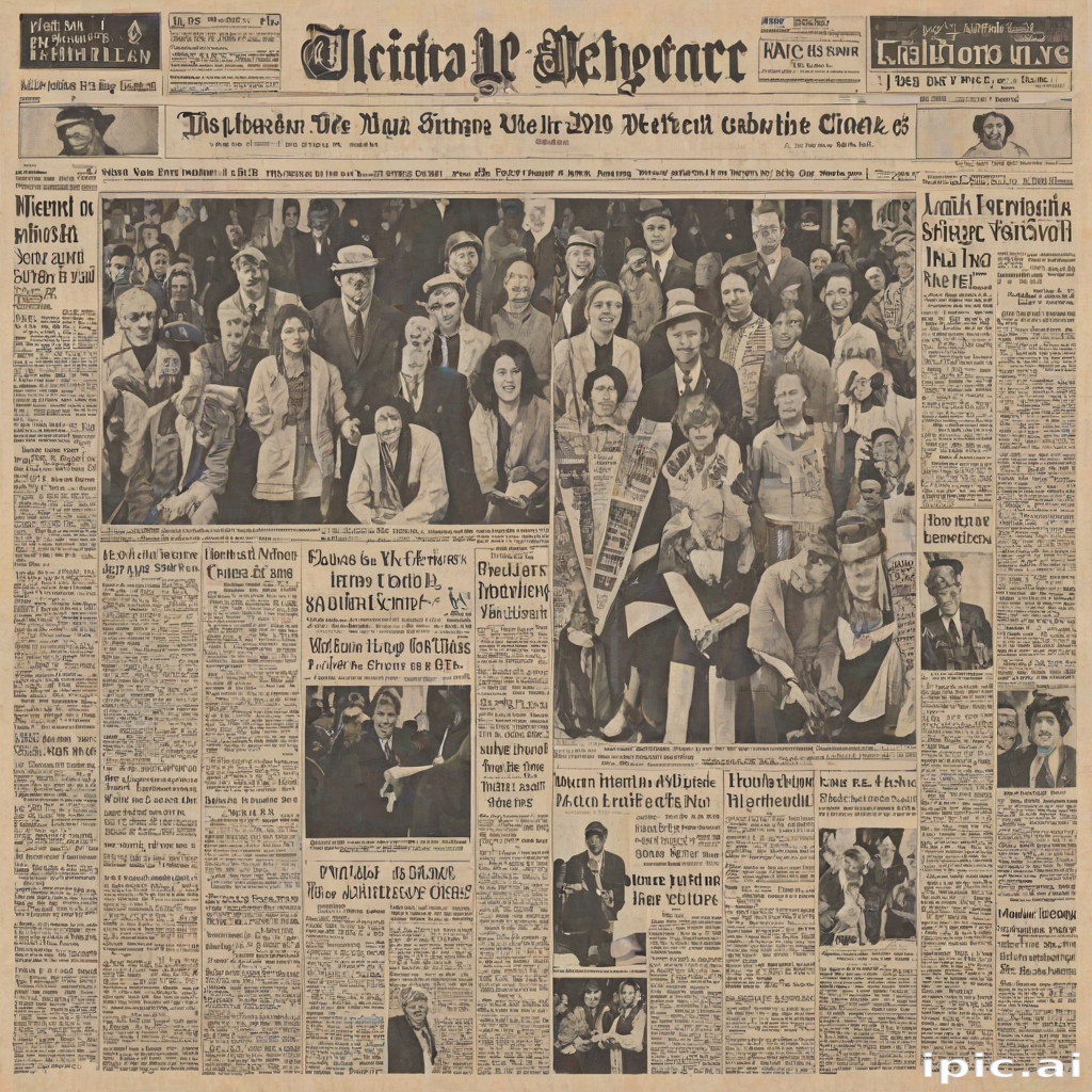 newspaper collage png