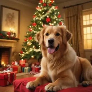 christmas dog wallpaper