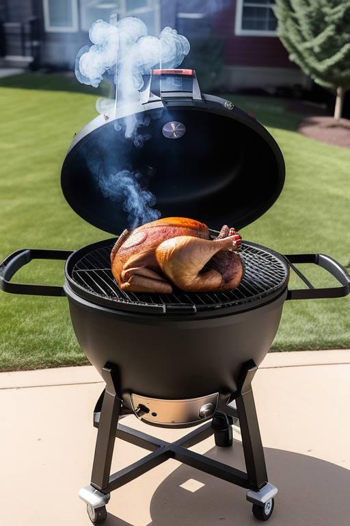 smoking a turkey on a kamado joe