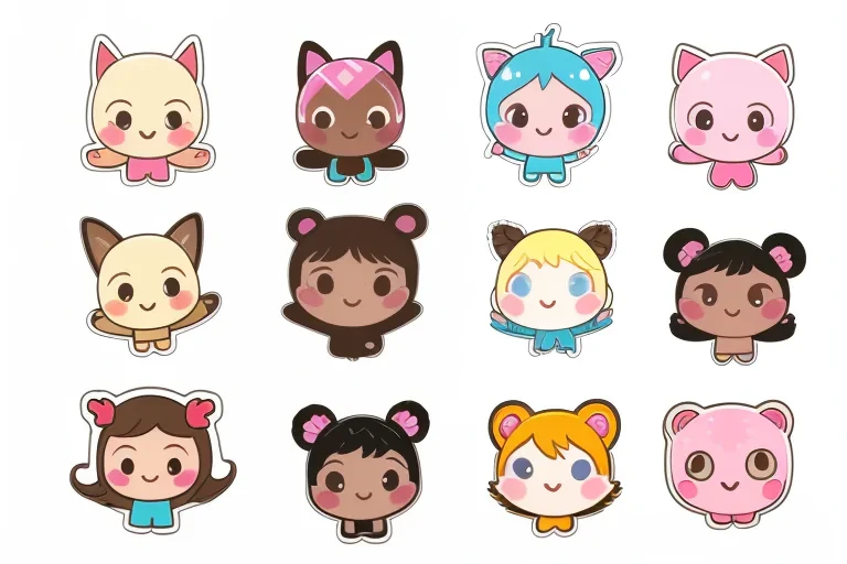 cute stickers png