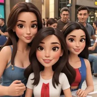 brunette cartoon characters